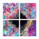 Luminquill Nebula (quadtych), original Animales Técnica Mixta Pintura de Tiffani Buteau