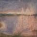 Four trees by a lake in Sweden (1 of 2), original Landscape Oil Painting by Taha Afshar