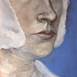 Lady with a Septum, original Corps Pétrole La peinture par Francisca  Sousa