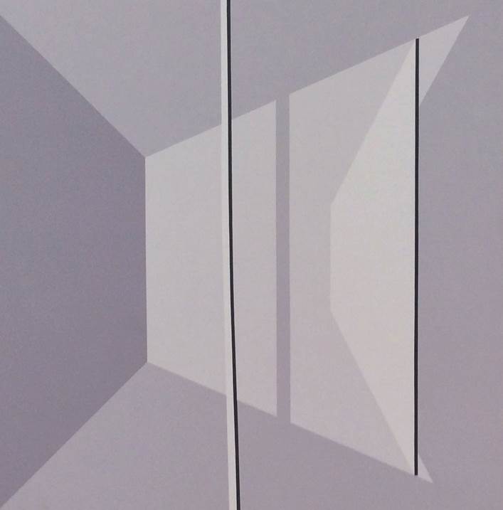 Espaço Harmónico em Db, original Geometric Acrylic Painting by Fátima Santos