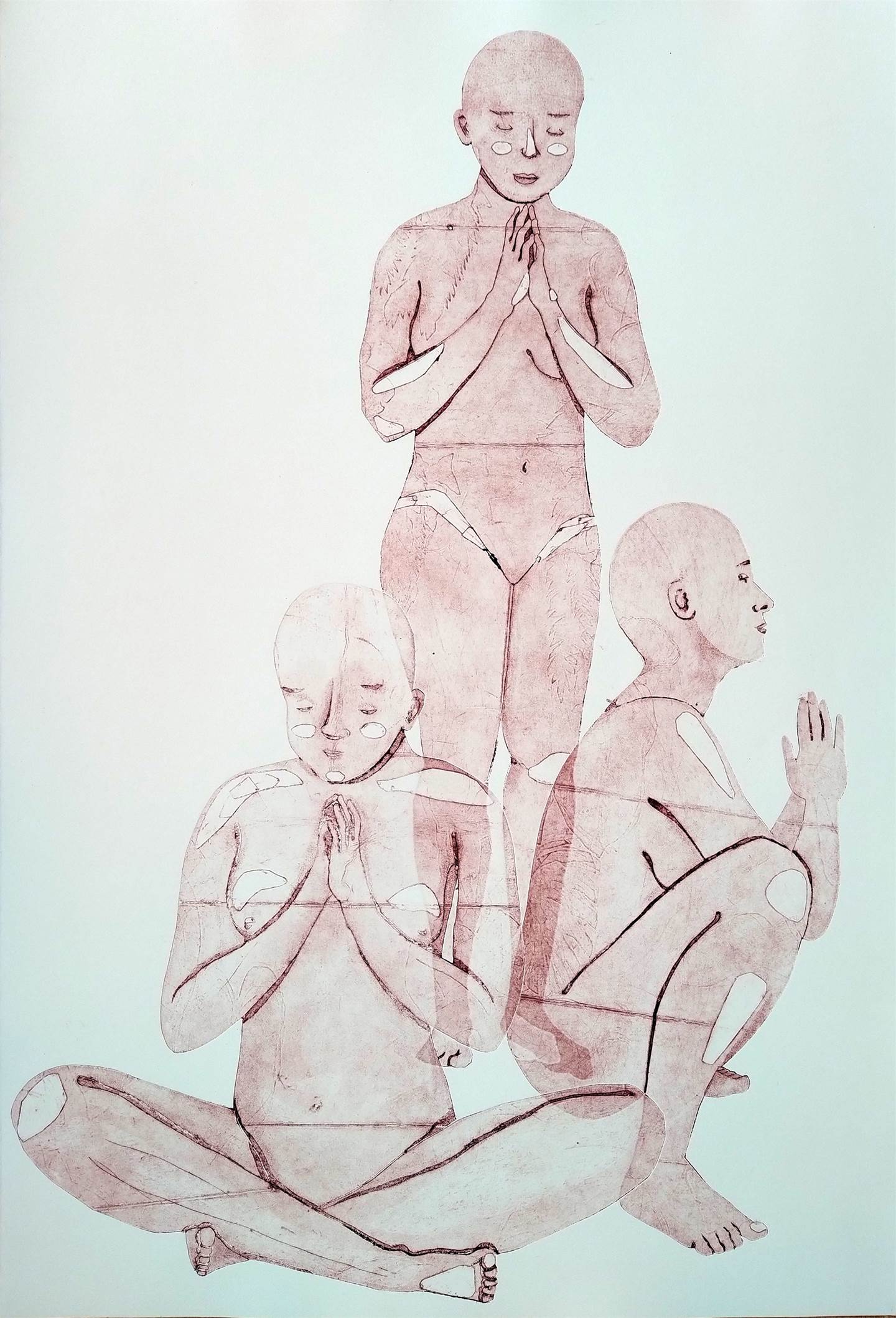 Souls, original   Drawing and Illustration by Najla Leroy