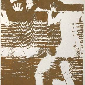 STRANDED MAN 01, original Abstract Ink Painting by SAEED (SD) KHAVAR NEJAD