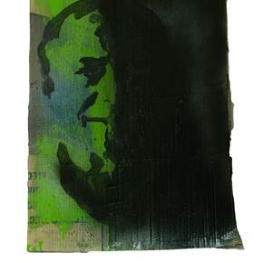 Cy Twombly, original Retrato Técnica Mixta Pintura de Alexandre Rola