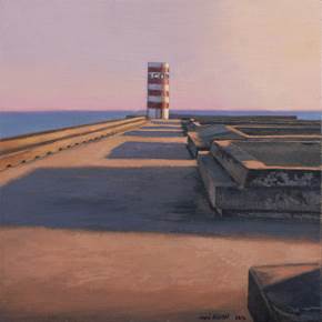 Costa Foz do Douro II, original Paisaje Petróleo Pintura de Juan Manuel Álvarez Cebrián