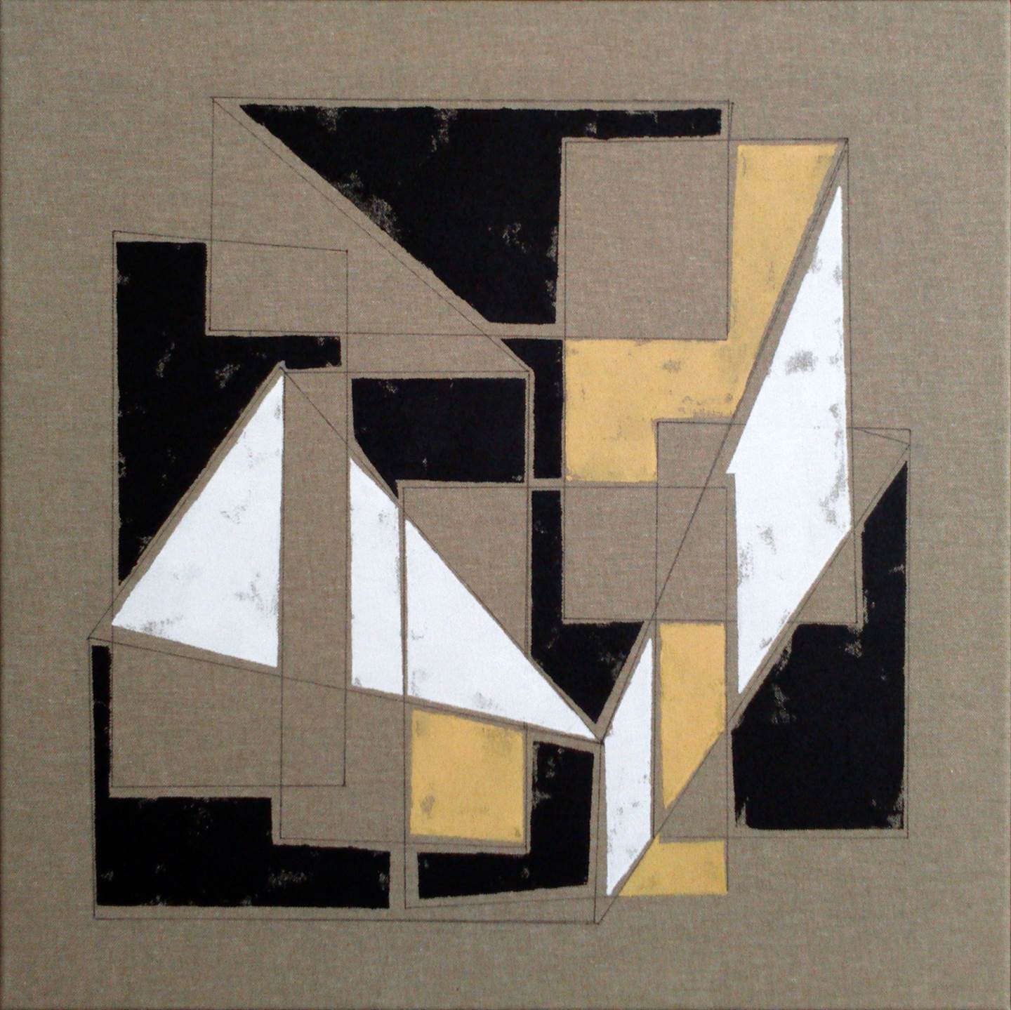 Space 10, original Geometric Acrylic Painting by Luis Medina