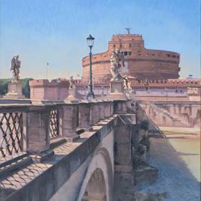 Castillo San Angelo., Pintura Óleo Paisagem original por Juan Manuel Álvarez Cebrián