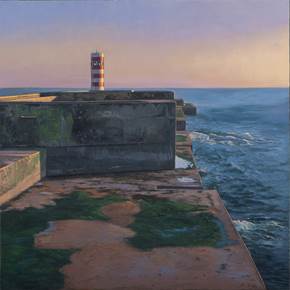 Farolim da Barra do Douro-II, original Paysage Pétrole La peinture par Juan Manuel Álvarez Cebrián