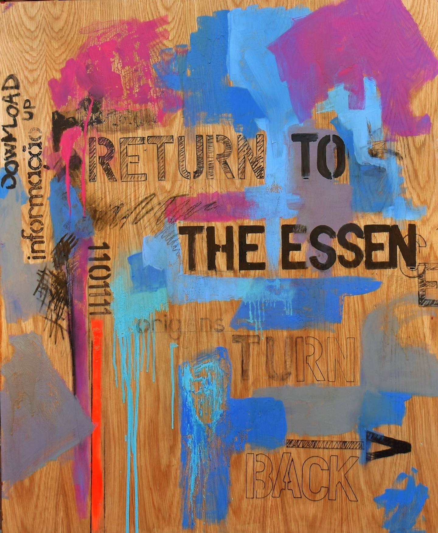 Return to The Essence I, original Abstract Mixed Technique Painting by ELISA DA COSTA