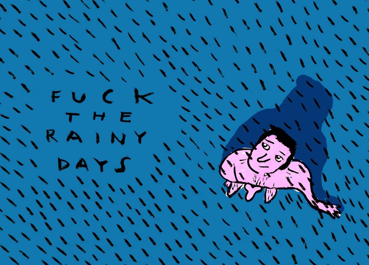  Rainy days, original Corps Impression Dessin et illustration par Shut Up  Claudia
