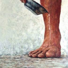 a Hipótese da Redenção (IV), original Minimaliste Pétrole La peinture par Santo Silva