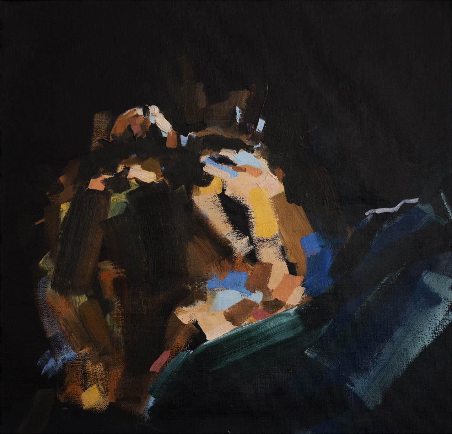 MISREPRESENT V, original Abstract Oil Painting by Daniel Xavier