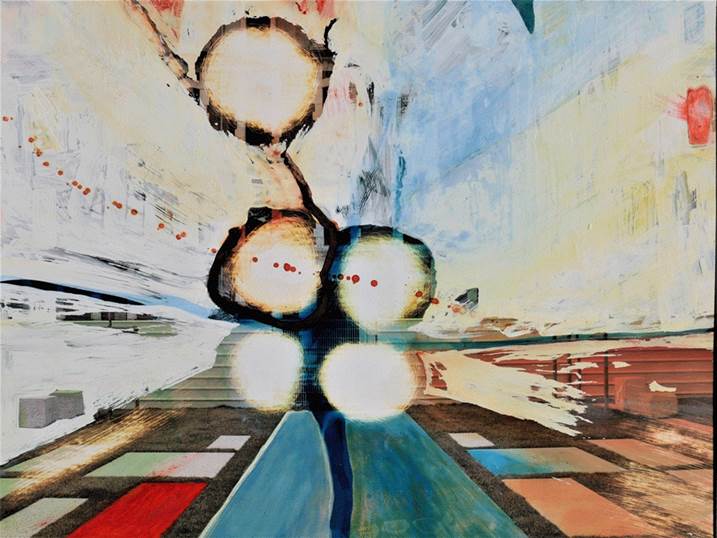  Vive allure, original Abstrait Technique mixte La peinture par Nicole Joye