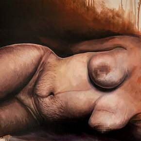 Naked Portraits VII, original Body Oil Painting by Daniela Guerreiro