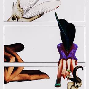 O Décimo Oitavo Aniversário de Li Bélula, original Minimaliste Collage Dessin et illustration par Mariana Bastos