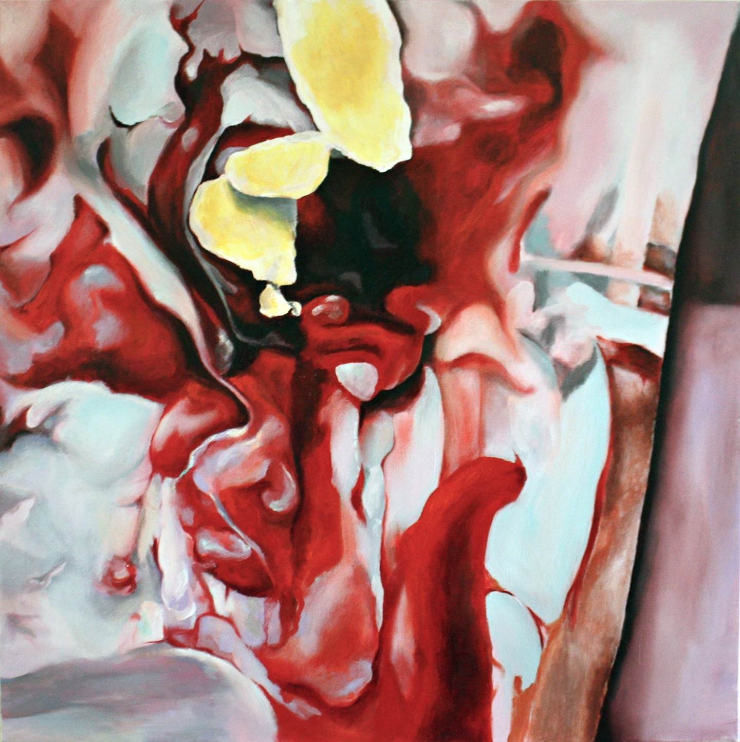 "Pitié pour la Viande! III" , original Abstrait Acrylique La peinture par Sara Oh