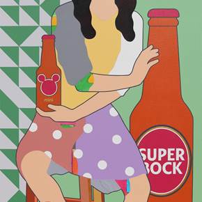 Super Minnie, original Body Acrylic Painting by Lara Roseiro