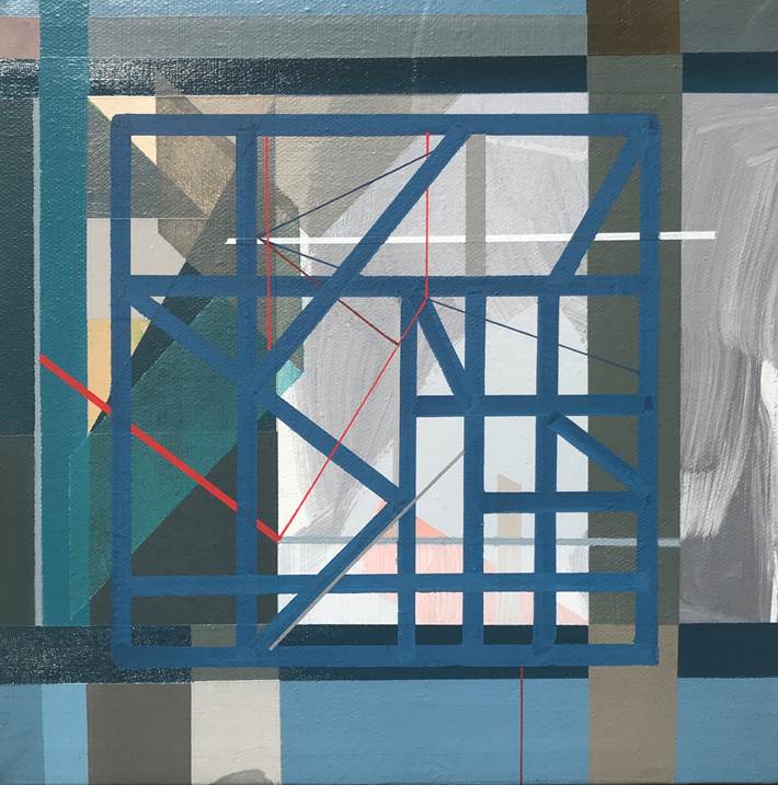 "Non-Structural IV" , original Géométrique Acrylique La peinture par Pedro Besugo