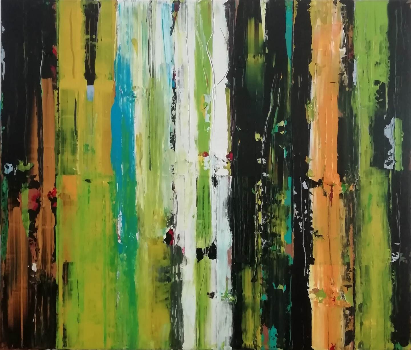 The sounds of silence, original Abstract Acrylic Painting by Francisco Santos