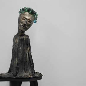Marcia, sculptor at zet gallery