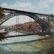 Puente Don Luis I, original Landscape Oil Painting by TOMAS CASTAÑO