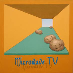 Microwave TV, original  Acrylic Painting by António Olaio