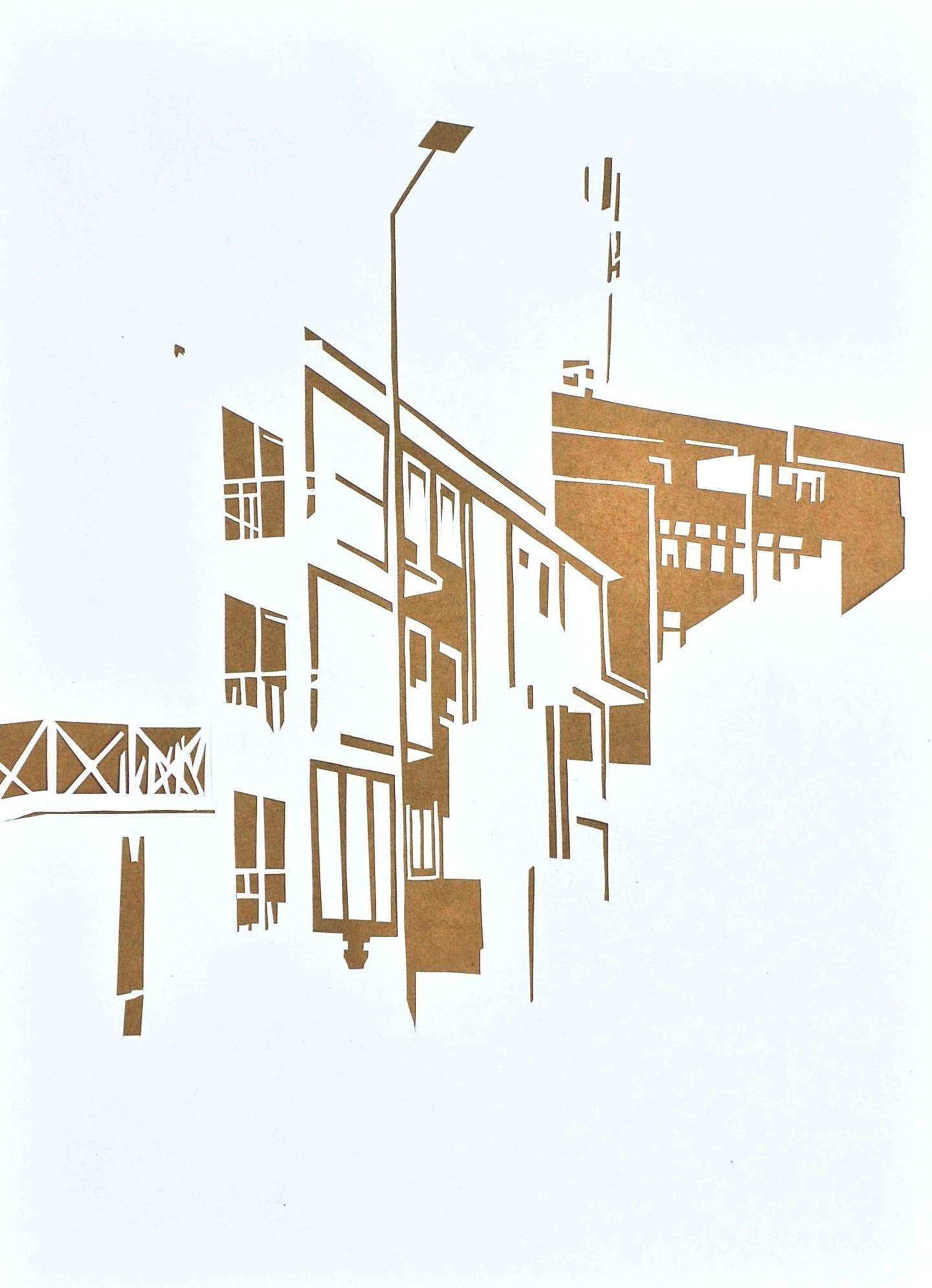 Ombra 5, original Architecture Card Drawing and Illustration by Cláudia Cibrão