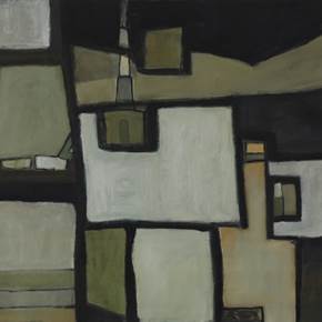 Sem título, original Abstract Canvas Painting by Isabel Amaral