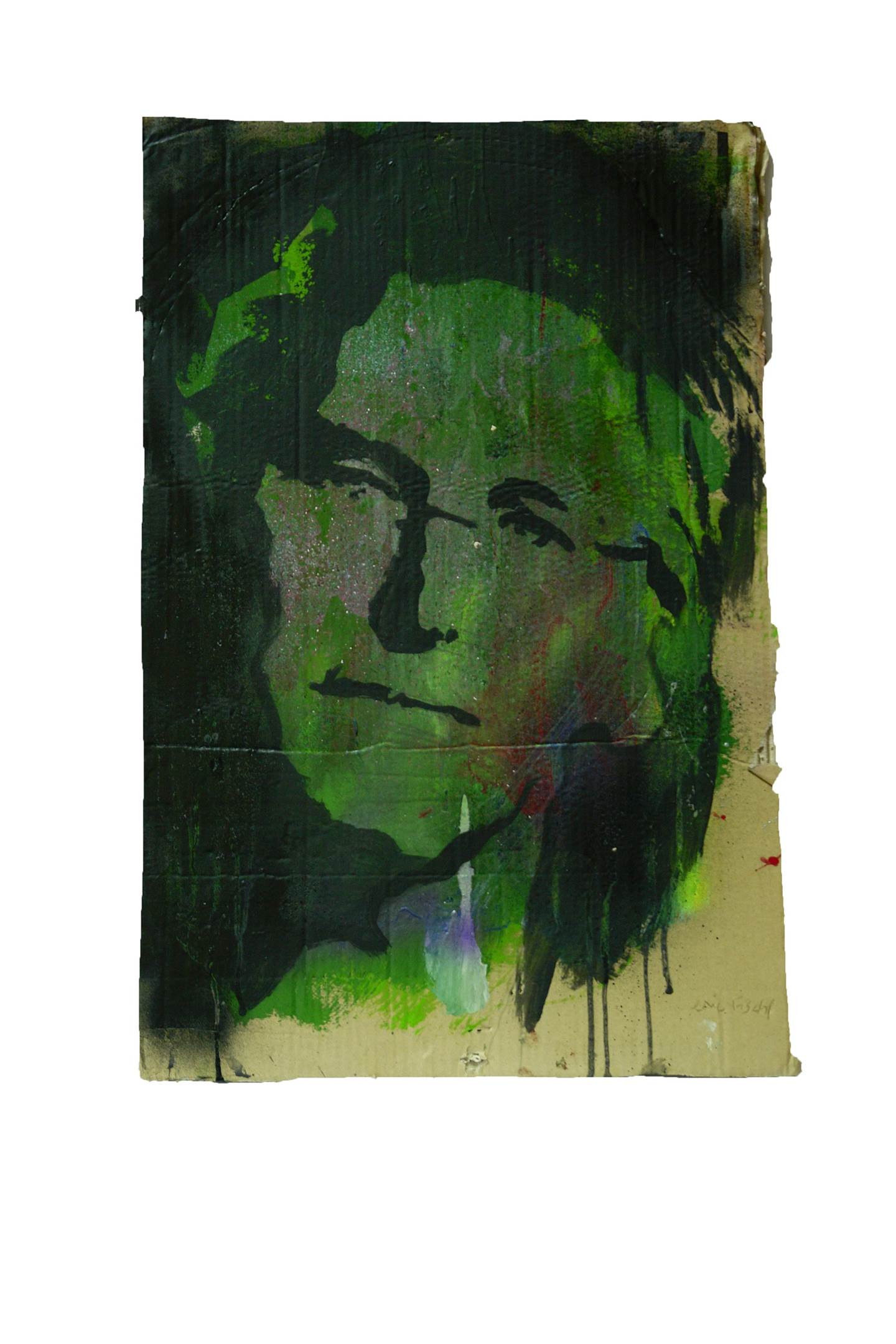 Eric Fischl, original Portrait Technique mixte La peinture par Alexandre Rola