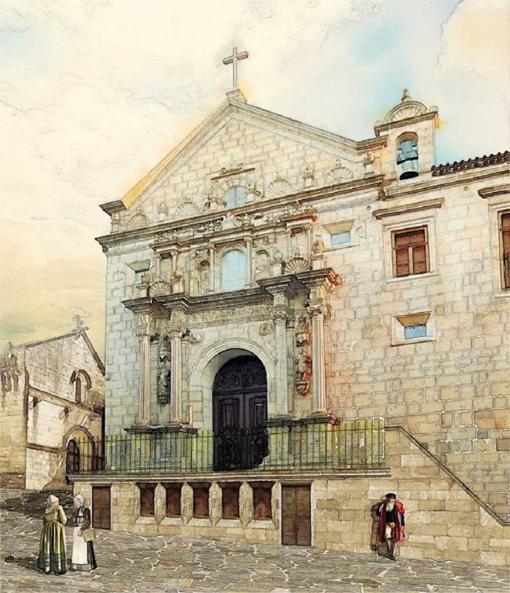 Igreja da Misericórdia, Desenho e Ilustração Técnica Mista Arquitetura original por César  Figueiredo