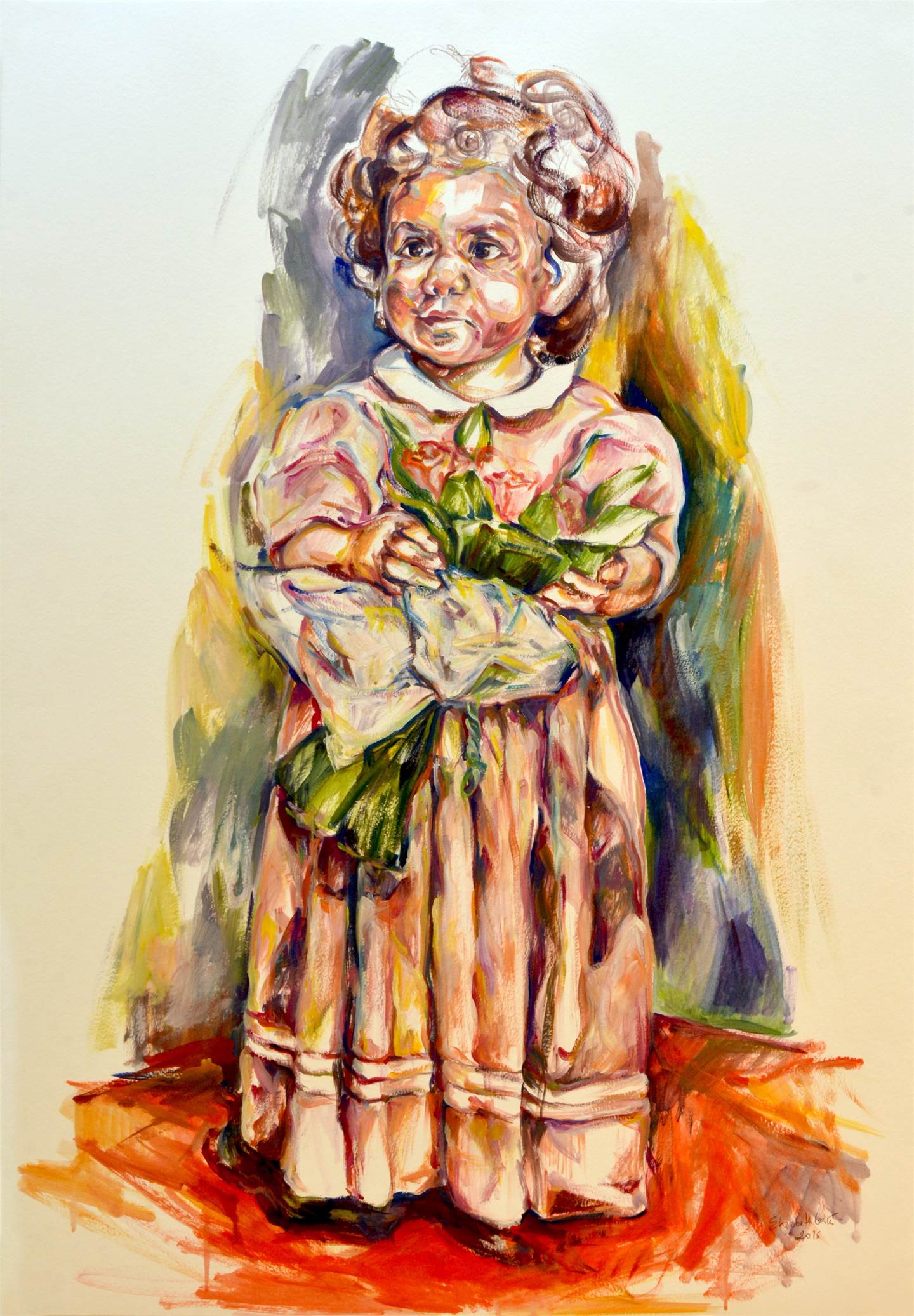 A menina, original Figure humaine Pétrole La peinture par Elizabeth  Leite