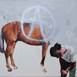 La Peau des Murs, original Animals Canvas Painting by Chris Stevens
