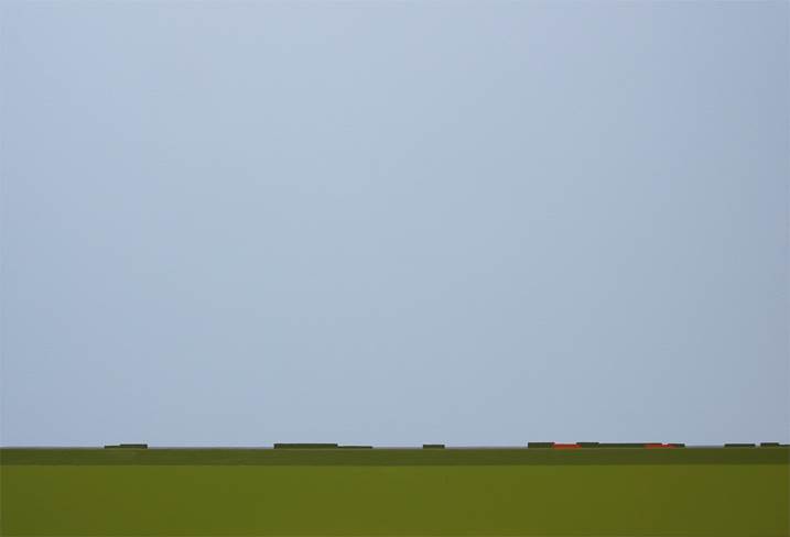 Green paradise, Pintura Acrílico Minimalista original por Marten van Holten