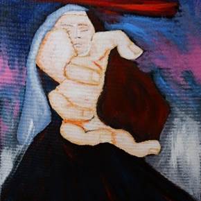 A filósofa Porete, original Abstrait Acrylique La peinture par Lena Gal