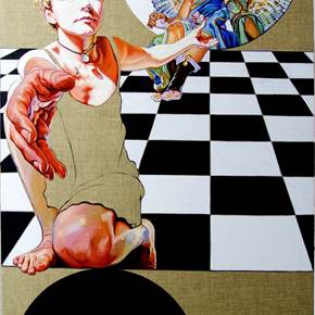 Equilíbrio, original Minimalist Acrylic Painting by Cristina  Troufa