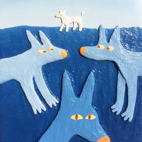 "Somos todos diferentes, mas tu um bocadinho mais", original Animals Acrylic Painting by Hugo Castilho