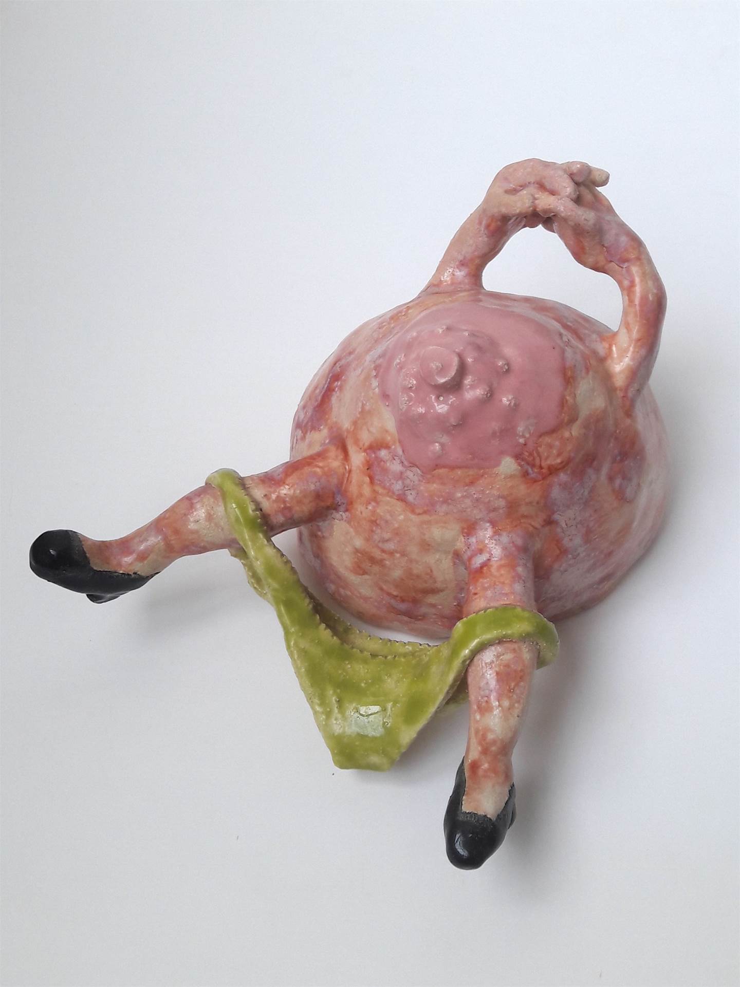 Cuecas, original Human Figure Ceramic Sculpture by Lorinet Julie