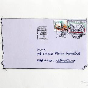 Carta para a Ester, original Minimaliste Papier Dessin et illustration par Alexandra de Pinho