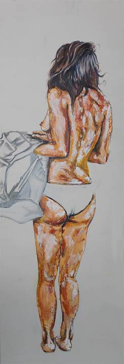 No Provador II, original Human Figure Acrylic Painting by Manecas  Camelo