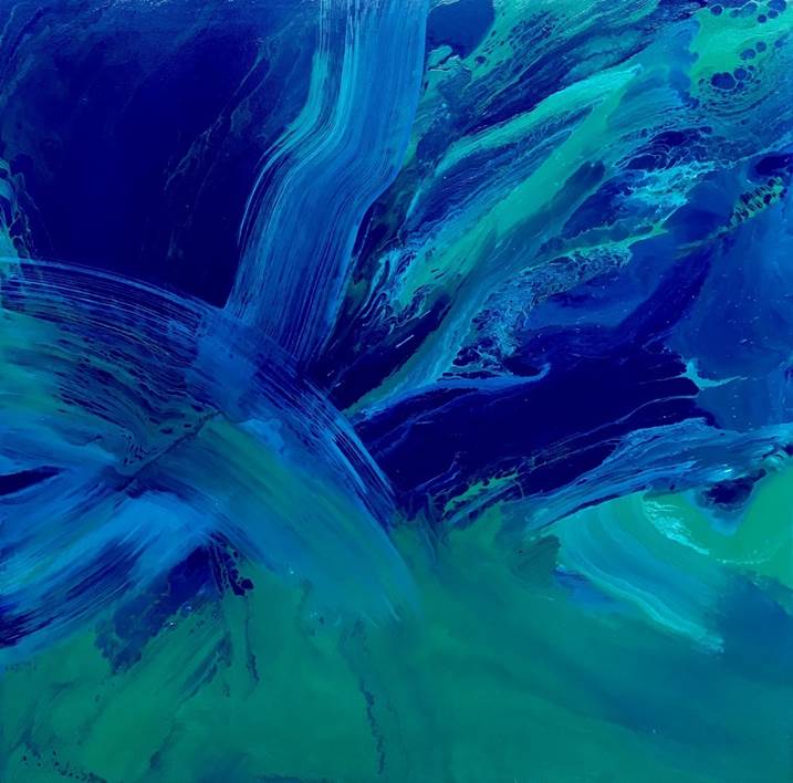 Oceano, original Abstrait Toile La peinture par Catarina Machado