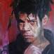 Jean Michel Basquiat, original Human Figure Oil Painting by Ricardo Gonçalves