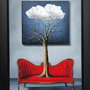 Relaxing in the Clouds, original Landscape Oil Painting by Gustavo Fernandes