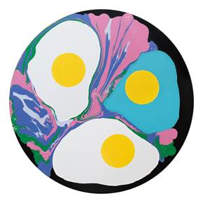 Fried eggs in special character sauce #9, Pintura Acrílico Retrato original por Mario Louro