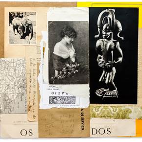 Elas III, original Small Collage Drawing and Illustration by Ramón Peralta