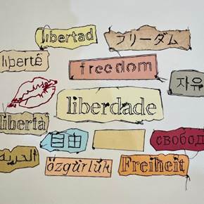 Liberdade, original Figure humaine Papier Dessin et illustration par Alexandra de Pinho