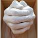 PLASTER HANDS II, original Big Plaster Sculpture by Ana Sousa Santos