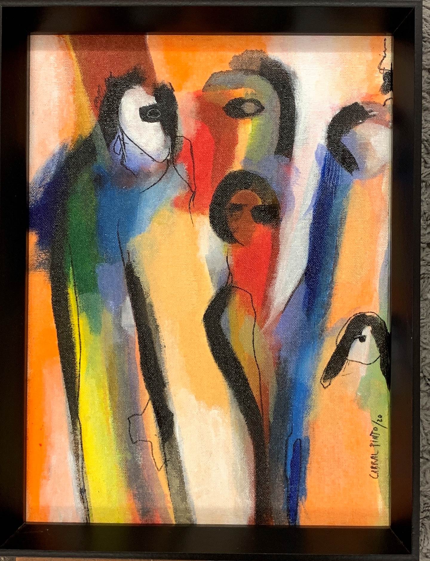 Sem título 21, original Abstract Acrylic Painting by Cabral Pinto