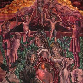 O Amante do Vulcão, original Paysage Pétrole La peinture par Daniela  Reis