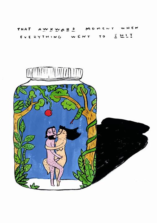 Sexual Sin and its risks, original Cuerpo Impresión Dibujo e Ilustración de Shut Up  Claudia