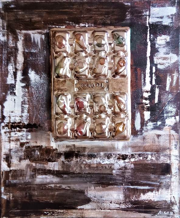 Chocolate, original Abstrait Acrylique La peinture par Artur Efigénio