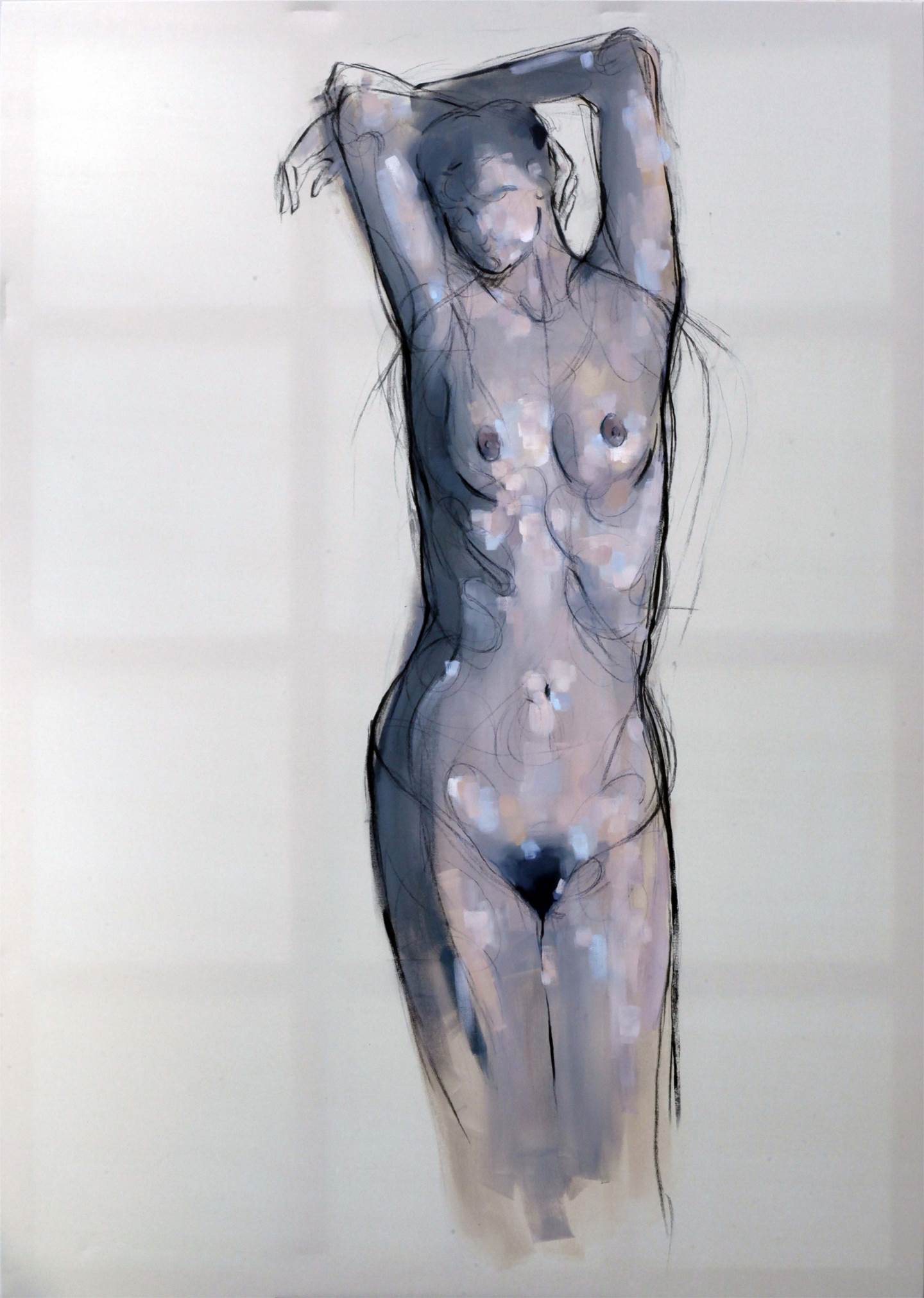 Untitled, original Body Canvas Painting by Yorgos Kapsalakis